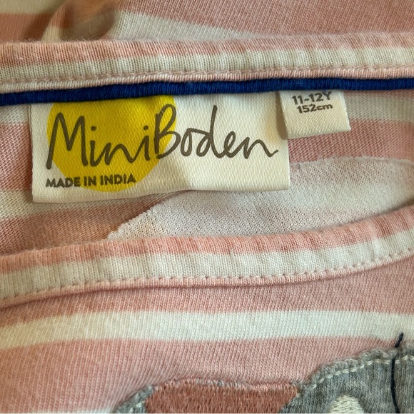 Sz11-12 Mini Boden Appliqué Cats Jersey Tunic/T-shirt - Picture 7 of 9